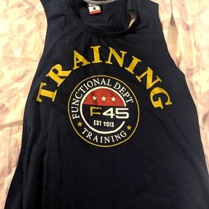 M navy F45 workout tank